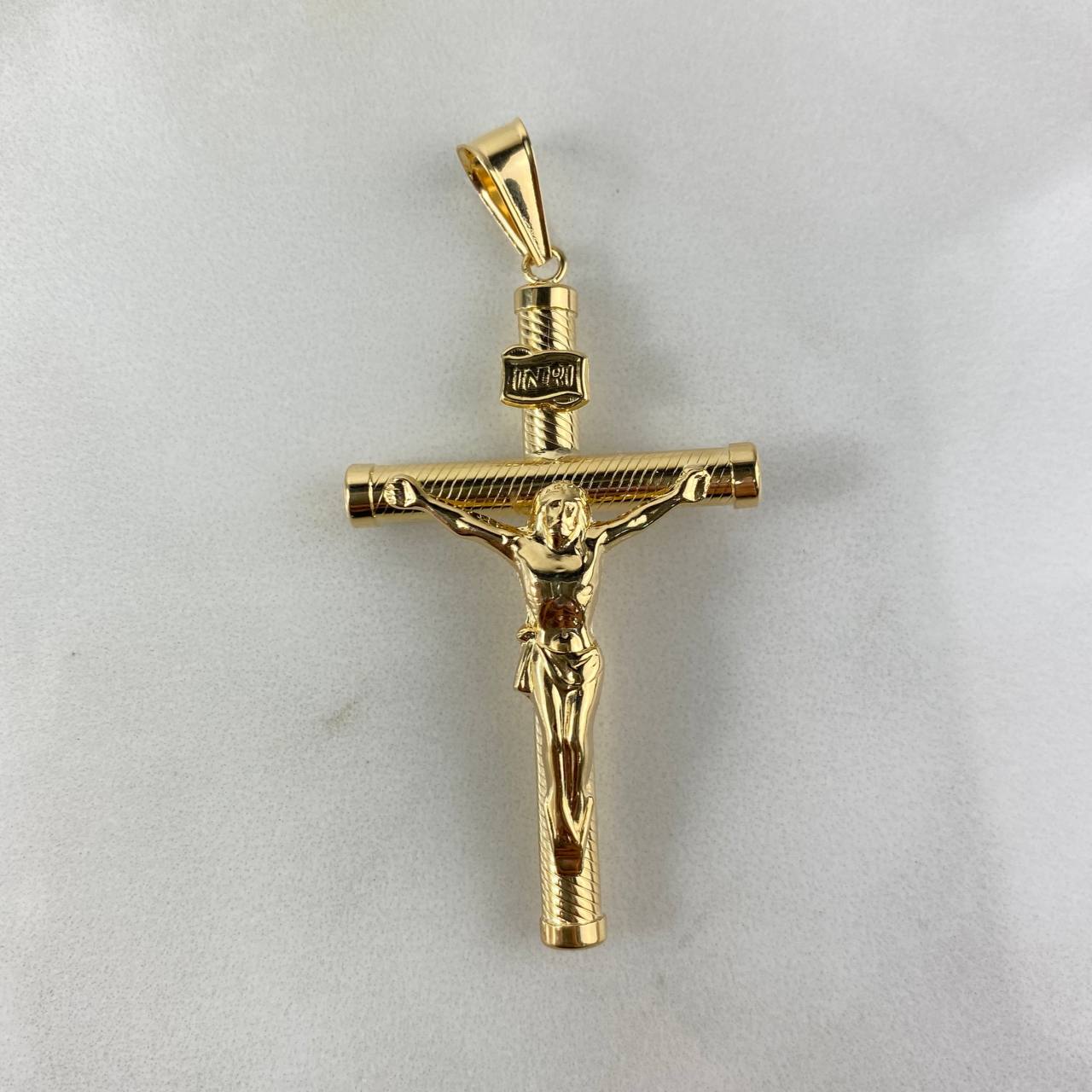 Dije Cristo Cruz 3.05gr / 5.6cm / Atornillado Oro Amarillo ©