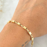 Pulso Rustico Adije 4.6gr / 22cm / Oro Amarillo Nac.Esp. 18K