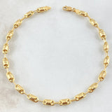 Pulso Rustico Cubico 2.65gr / 20cm / Oro Amarillo 18K *