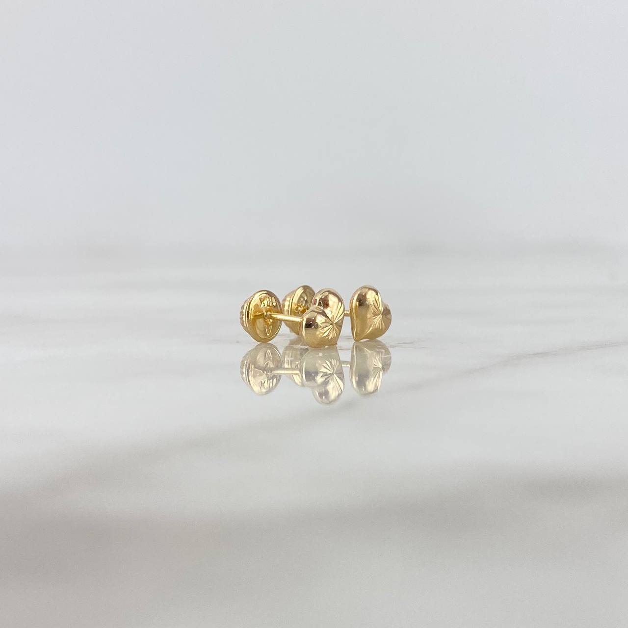 Topos Corazon 0.7gr / Diamantado Oro Amarillo