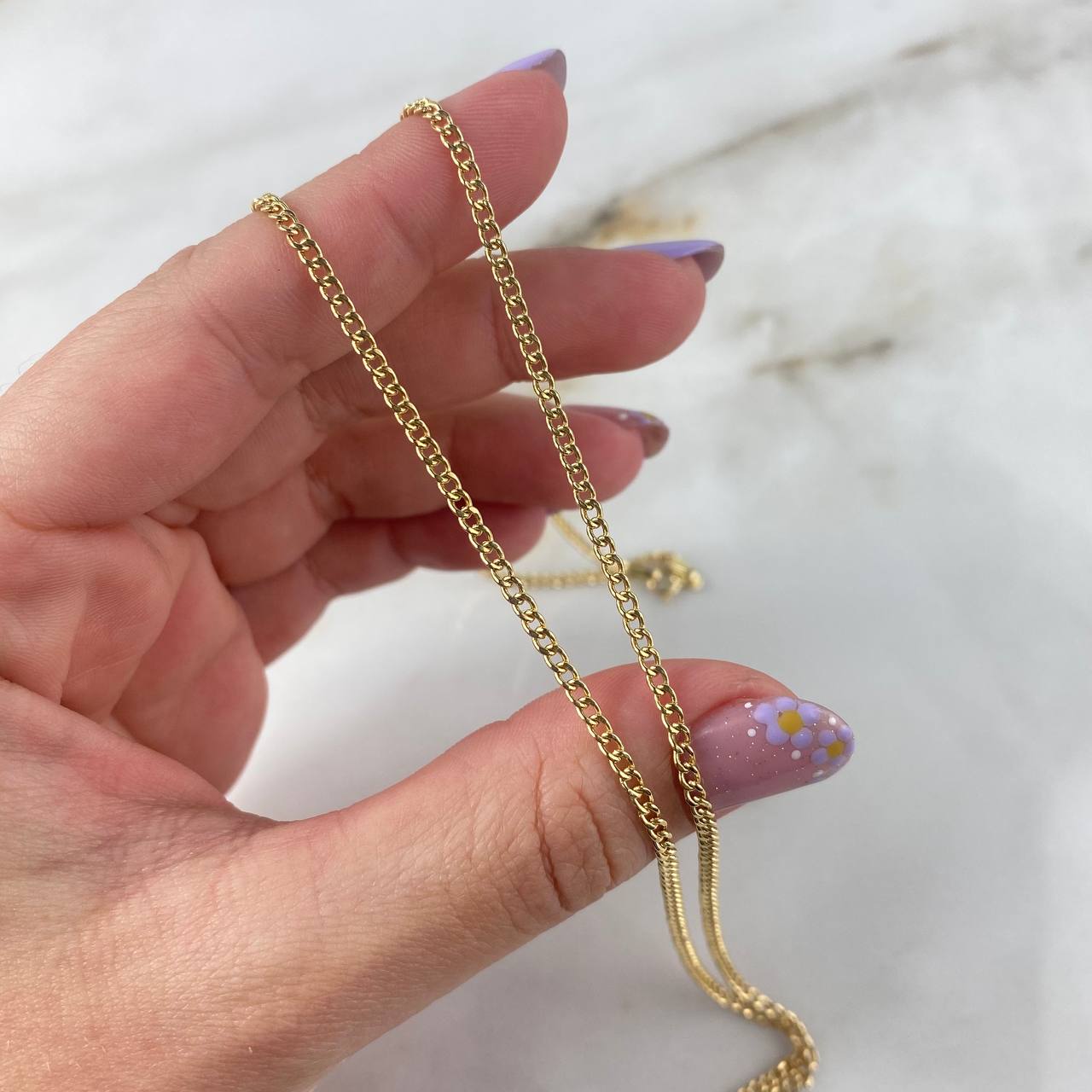 Cadena Cubana 3.8gr / 60cm / 2mm Oro Amarillo +0