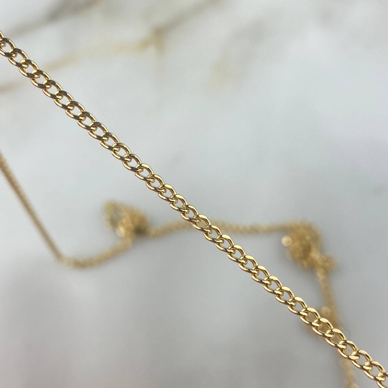 Cadena Cubana 3.9gr / 60cm / 2mm Oro Amarillo +0