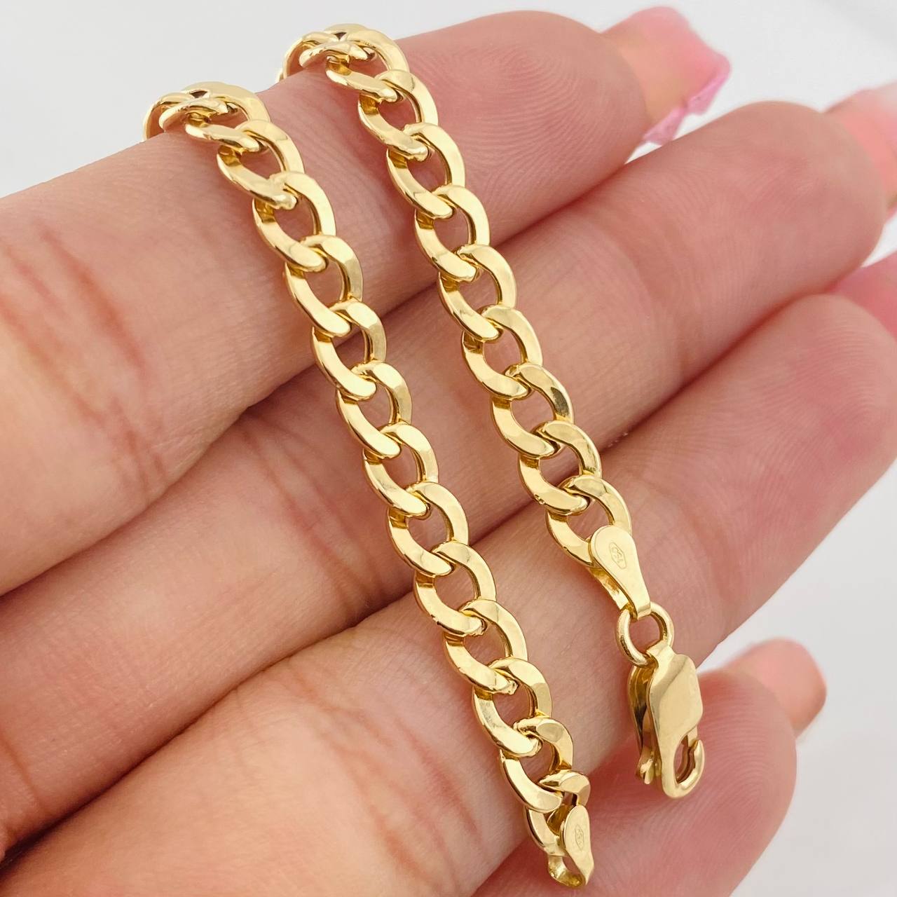 Pulso Cubano 3.85g / 20.05cm / 5.06mm Oro Amarillo 18K