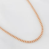 Cadena Ice 27.8g / 70cm / 3.2mm Dos Oros Blanco Rosa 18K