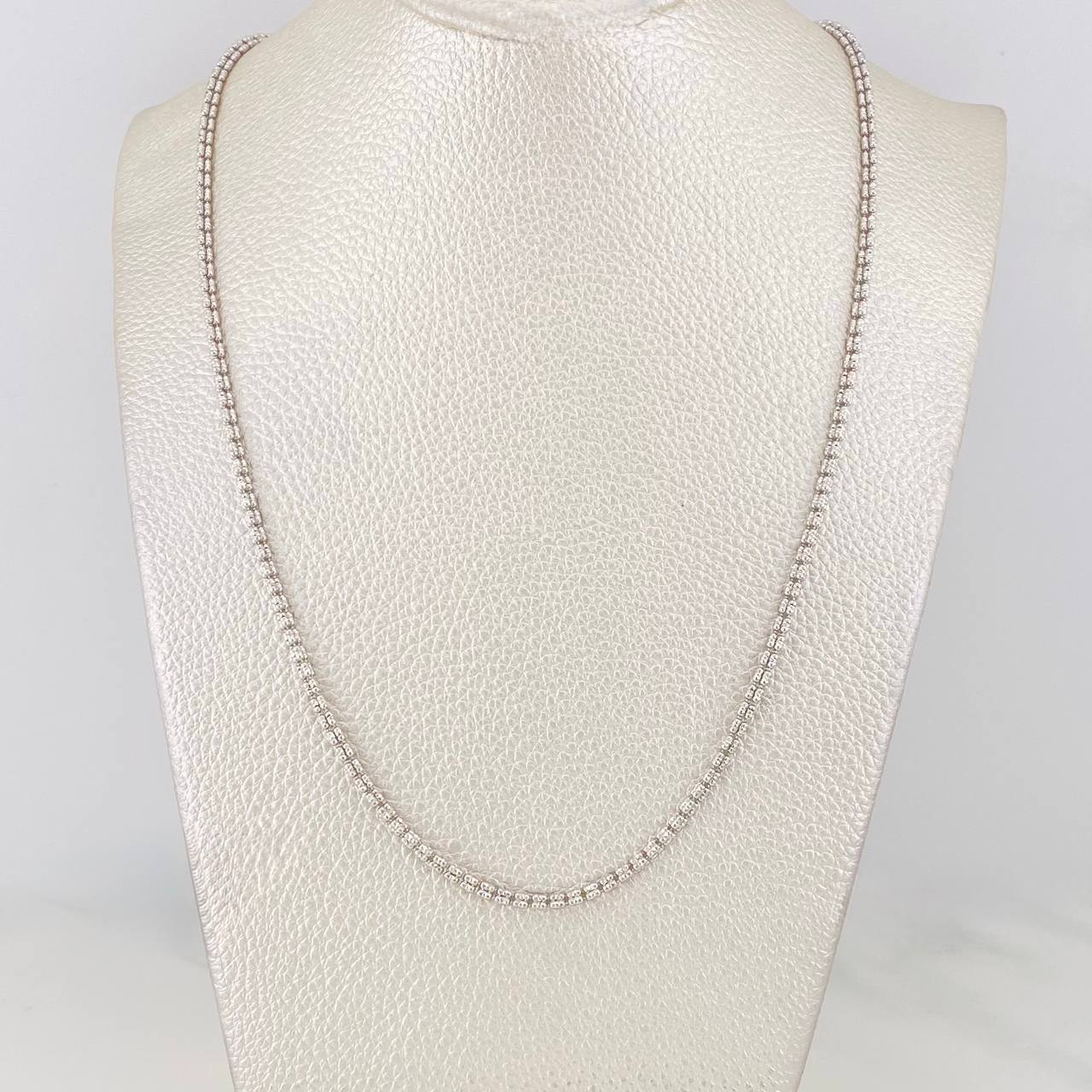 Cadena Ice 12.3g / 60cm / 2.3mm Oro Blanco 18K