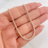 Cadena Ice 18.5g / 70cm / 2.3mm Dos Oros Blanco Rosa 18K