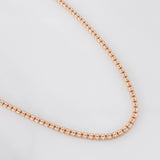 Cadena Ice 18.5g / 70cm / 2.29mm Dos Oros Blanco Rosa 18K