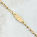 Pulso Bebé GC Placa Nube 1.95gr / 14cm / 3.2mm Lisa Oro Amarillo 18K