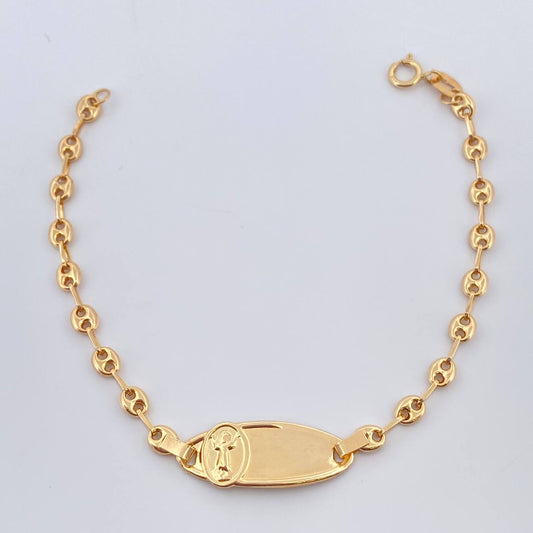 Pulso Bebé GC Placa Ocatagonal Curva  1.8gr / 14cm-15cm / 3.33mm Oro Amarillo 18K &