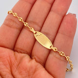 Pulso Bebé GC Placa Ocatagonal Curva  1.8gr / 15cm-15.1cm / 3.26mm Oro Amarillo 18K &