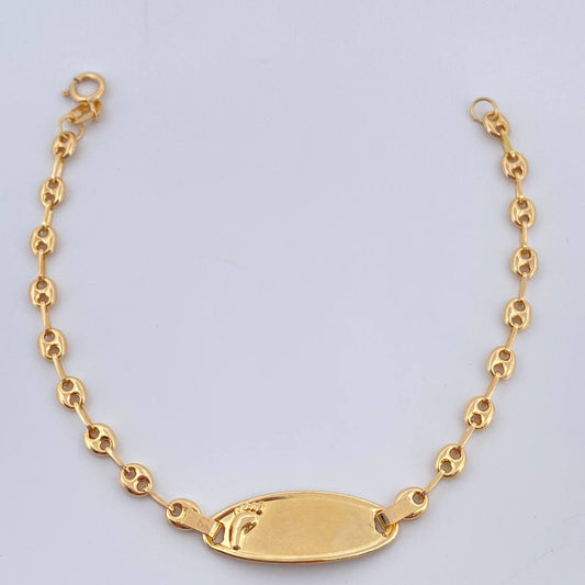 Pulso Bebé GC Placa Ocatagonal Curva  1.8gr / 15cm-15.1cm / 3.26mm Oro Amarillo 18K &