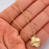 Cadena Aro Seguido Trebol 4.3gr / 50.1cm / 1.23mm Oro Amarillo 18K &