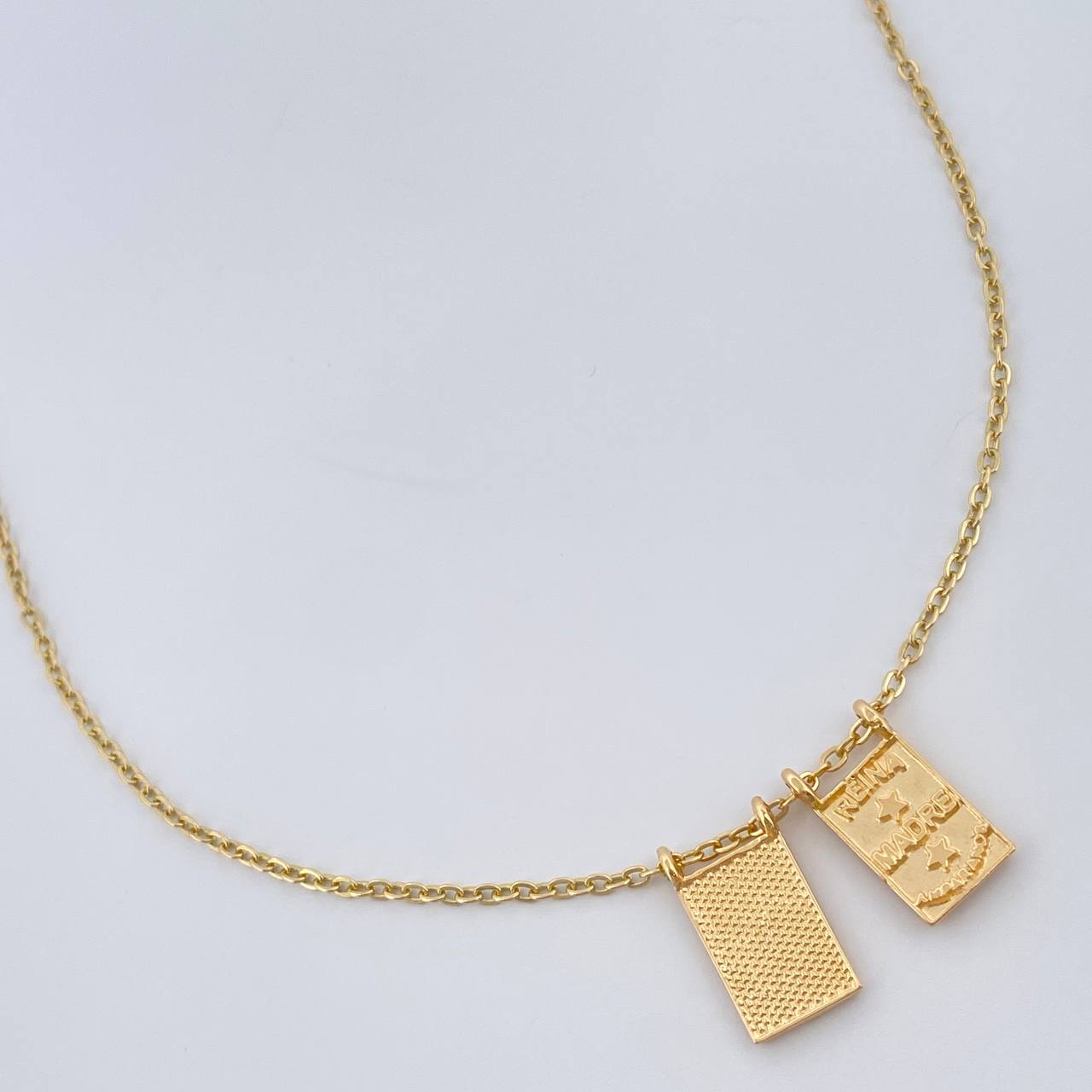 Cadena Aro Seguido Escapulario 4.25gr / 46cm / 1mm Oro Amarillo 18K &