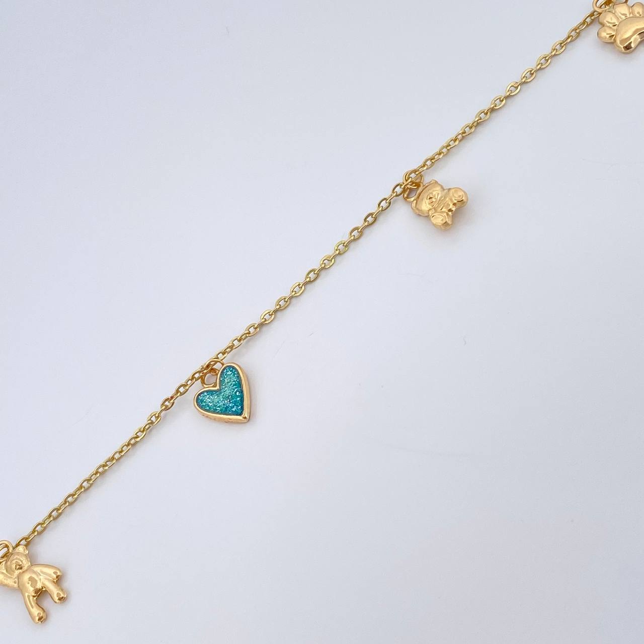 Tobillera Aro Seguido 3.5gr / 25.7cm / 1.2mm Oro Amarillo 18K &