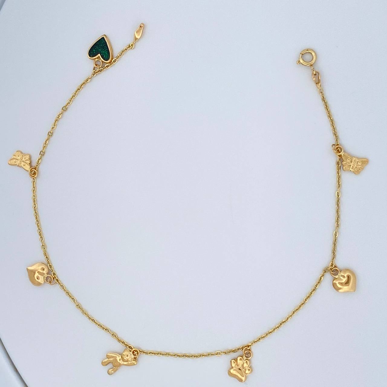 Tobillera Aro Seguido 3.7gr / 25.9cm / 1.27mm Oro Amarillo 18K &