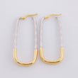 Candongas Clip 2.35g / 4.1cm Dos Oros Amarillo Blanco 18K