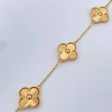 Pulso Trebol Aro Seguido 6.45gr / 17.4cm-19cm / 1.45mm Oro Amarillo 18K %