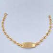 Pulso Bebé Placa Pie Gc 1.8gr / 15cm / 3.25mm Oro Amarillo 18K %