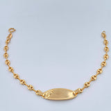 Pulso Bebé Placa Pie Gc 1.8gr / 15cm / 3.25mm Oro Amarillo 18K %