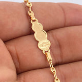 Pulso Bebé Placa Virgen Milagrosa Gc 1.85gr / 15.3cm / 3.37mm Oro Amarillo 18K %