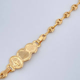 Pulso Bebé Placa Virgen Milagrosa Gc 1.85gr / 15.3cm / 3.37mm Oro Amarillo 18K %