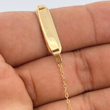 Pulso Bebé Placa Aro Seguido Corazon 1.6gr / 16cm / 1mm Oro Amarillo 18K %