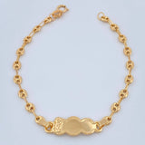 Pulso Bebé Placa Gc 1.75gr / 15.3cm / 3.4mm Oro Amarillo 18K %