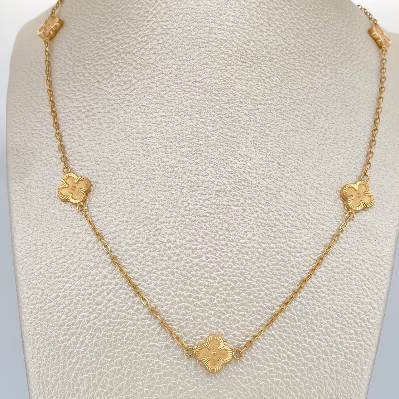 Cadena Trebol Cajon 5gr / 46cm / 1.77mm Oro Amarillo 18K %