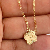 Cadena Trebol Cajon 3.1gr / 44.5cm / 1.77mm Oro Amarillo 18K %