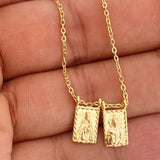 Cadena Escapulario Virgen del Carmen Sagrado Corazon 4.15gr / 46.5cm / 1.4mm Oro Amarillo 18K %