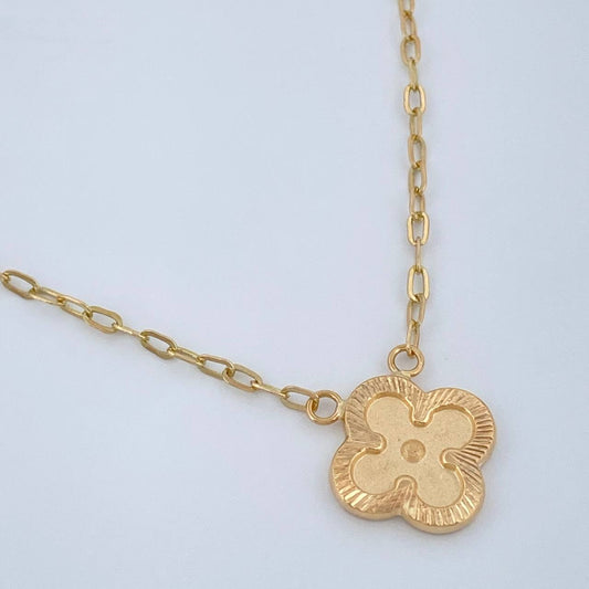 Cadena Trebol Cajon 3.3gr / 44.5cm / 1.77mm Oro Amarillo 18K %