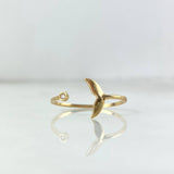 Anillo Cola Delfin 0.9gr / T7 3/4 / Circon Blanco Oro Amarillo ©