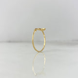 Anillo Cola Delfin 0.9gr / T7 3/4 / Circon Blanco Oro Amarillo ©