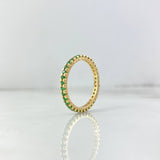 Anillo Churumbela 2.05gr / T7 1/4 / Circones Verdes Oro Amarillo