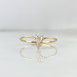 Anillo Tiara En V 1.05gr / T8 1/2 / Circones Blancos Oro Amarillo