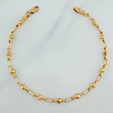 Pulso Rustico Bolas 4.65gr / 21.5cm / 3.95mm Oro Amarillo 18K %