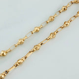Pulso Rustico Bolas 4.65gr / 21.5cm / 3.95mm Oro Amarillo 18K %