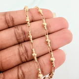 Pulso Rustico Bolas 4.65gr / 21.5cm / 3.95mm Oro Amarillo 18K %