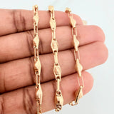 Cadena Rustica Eslabon 11gr / 62.5cm / 4.4mm Oro Amarillo 18K %