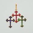 Dije Tres Cruces 1.7gr / 2.5cm / Oro Amarillo 18K %