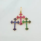 Dije Tres Cruces 1.7gr / 2.5cm / Oro Amarillo 18K %