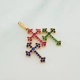 Dije Tres Cruces 1.7gr / 2.5cm / Oro Amarillo 18K %