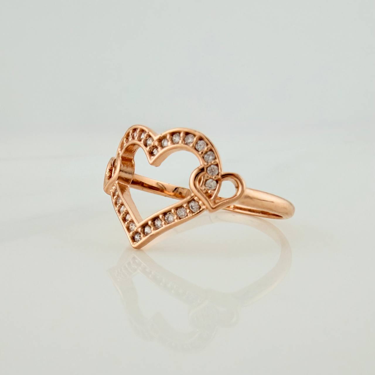 Anillo Corazon Silueta 2.25gr / T7 / Oro Rosa 18K %