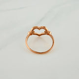 Anillo Corazon Silueta 2.2gr / T7 1/2 / Oro Rosa 18K %