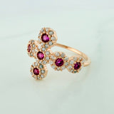 Anillo Cruz Tupida 2.15gr / T5 3/4 / Oro Rosa 18K %