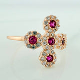 Anillo Cruz Tupida 2.15gr / T5 3/4 / Oro Rosa 18K %