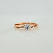 Anillo Solitario Entrelazado 2.1gr / T7 1/4 / Oro Rosa 18K %