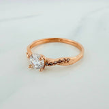 Anillo Solitario Entrelazado 2gr / T7 1/4 / Oro Rosa 18K %