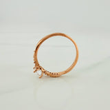 Anillo Solitario Entrelazado 2gr / T7 1/4 / Oro Rosa 18K %