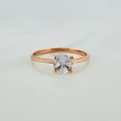 Anillo Solitario 1.3gr / T6 / Oro Rosa 18K %
